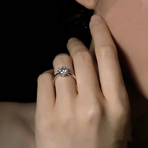Karatcart Platinum Plated Trendy Elegant Austrian Crystal Adjustable Ring