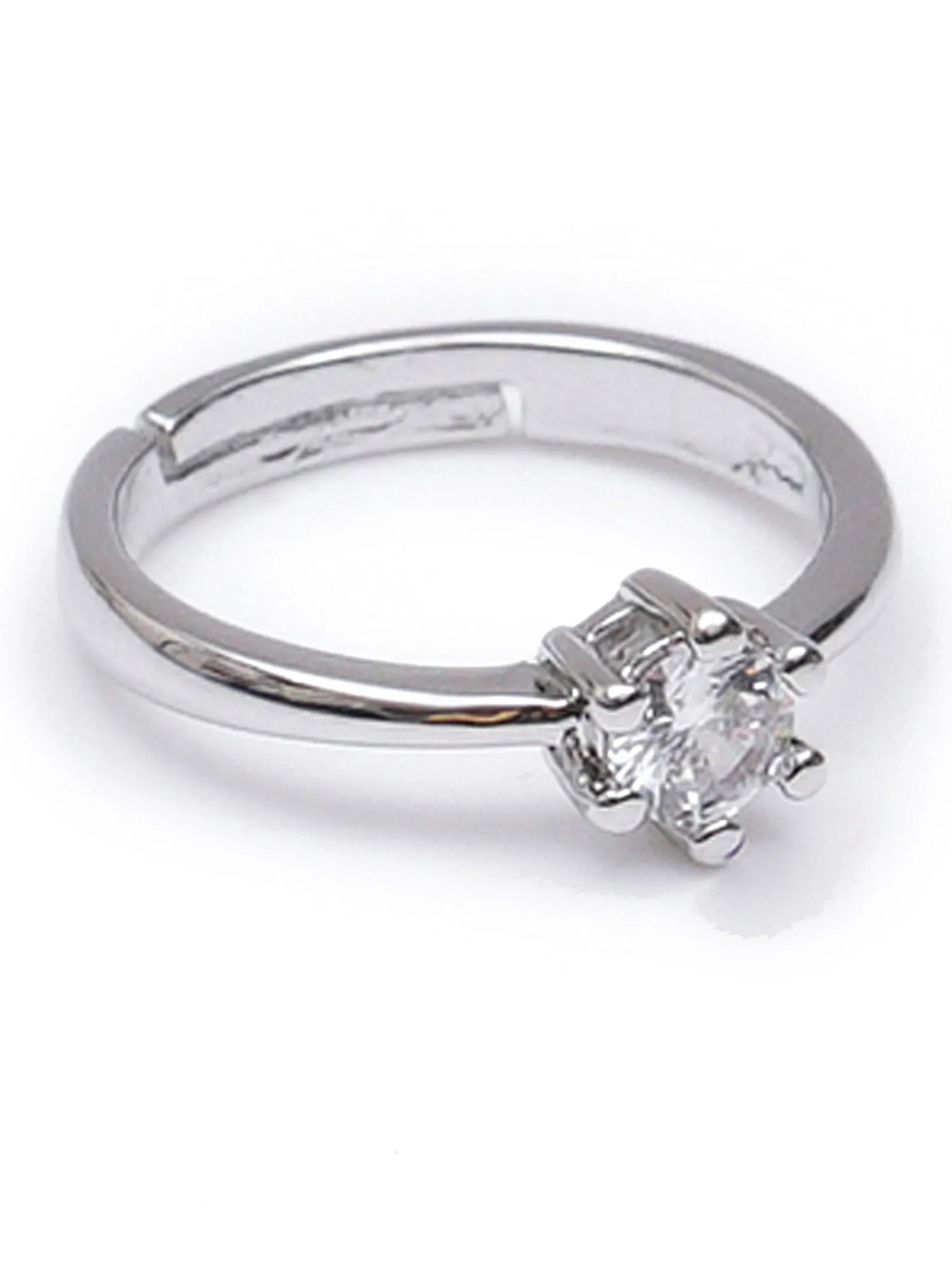 Karatcart Platinum Plated Trendy Elegant Austrian Crystal Adjustable Ring