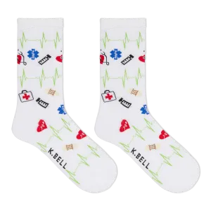 K.Bell Women's Medical Supplies Crew Socks