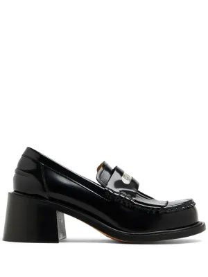 Kenzo logo-plaque leather loafers