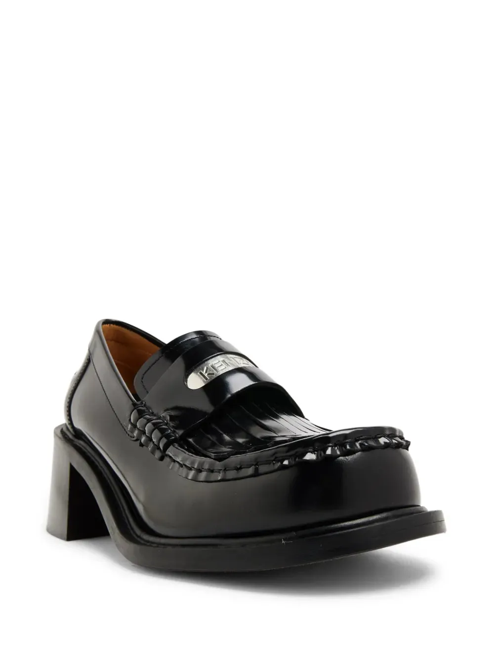 Kenzo logo-plaque leather loafers