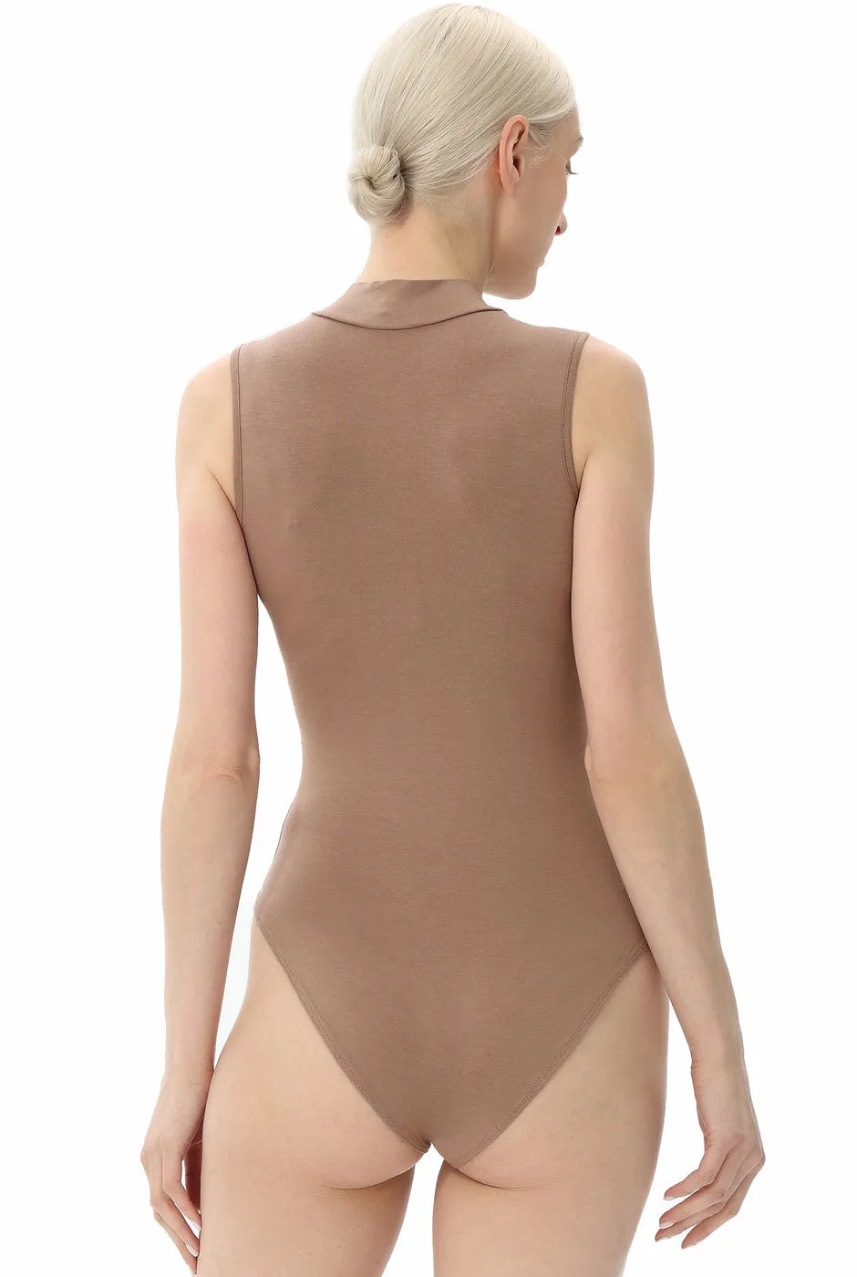 Kimi   Kai Women's Turtleneck Sleeveless Bodysuit