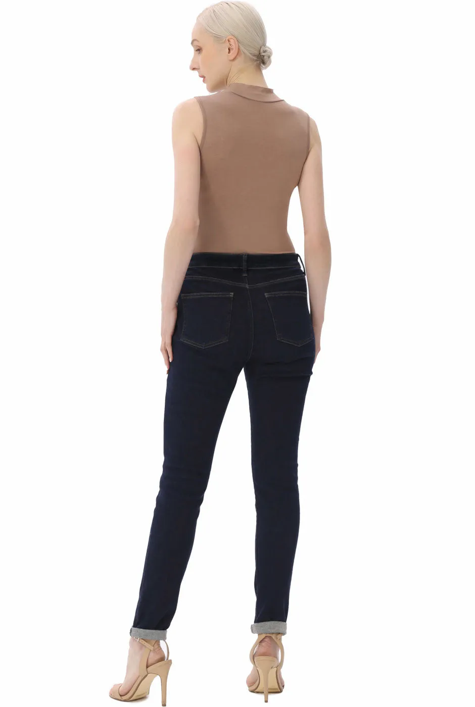 Kimi   Kai Women's Turtleneck Sleeveless Bodysuit