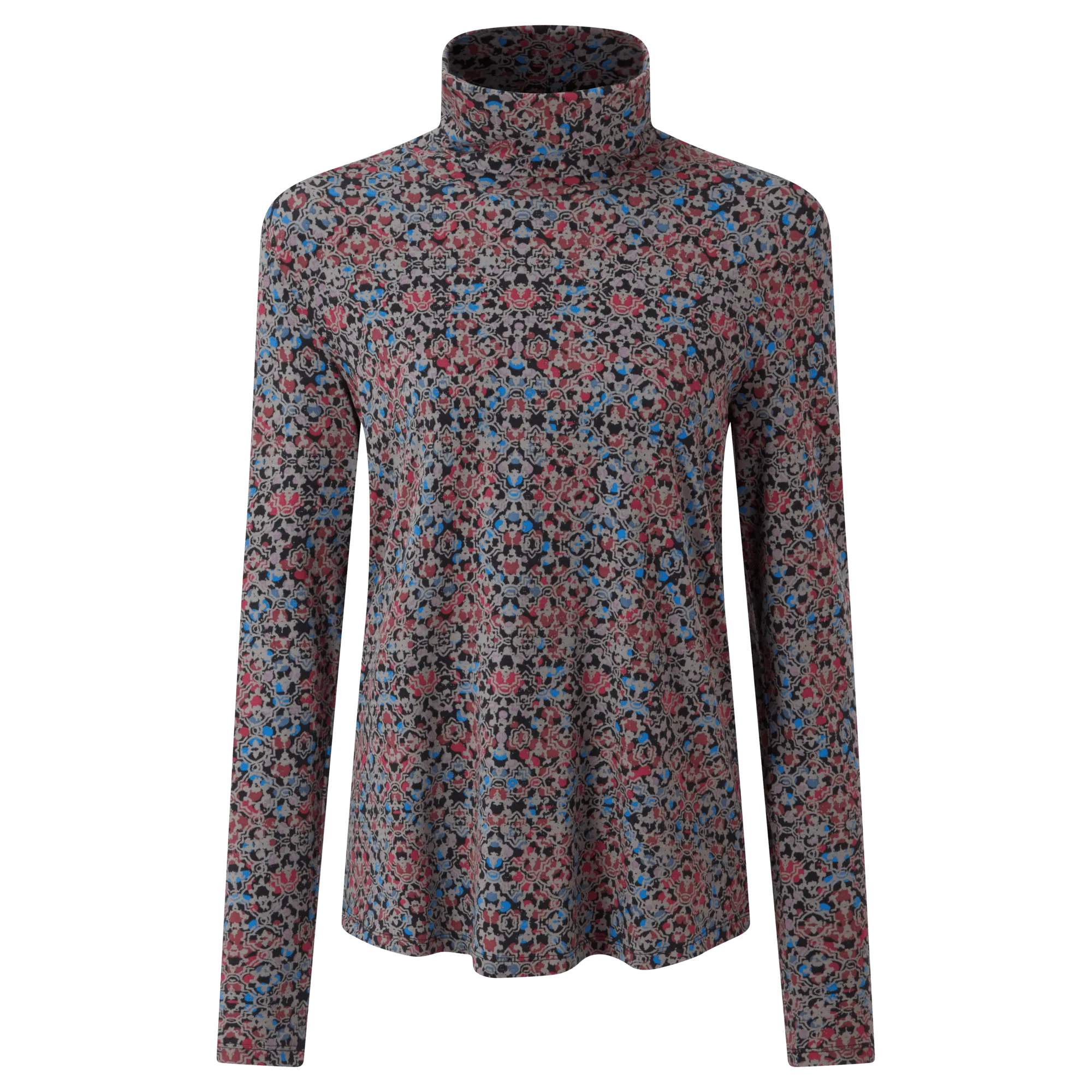 Kira Ls Turtleneck - Black Print