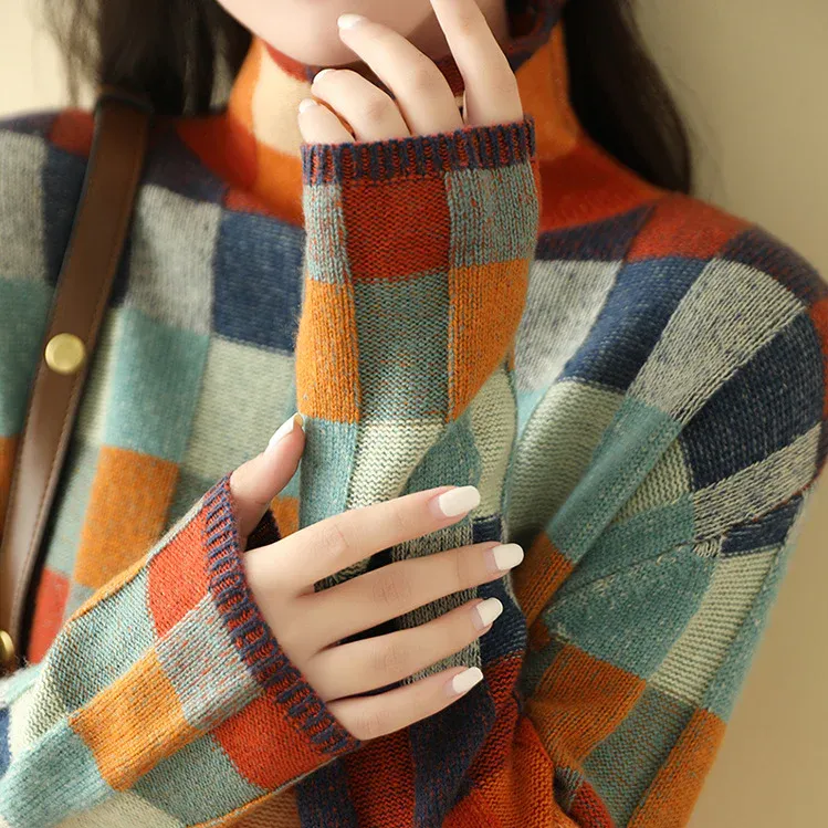 Knitted Aura™ | Women's Warm Collar Pullover | Cozy Knit Fabric, Stylish Design & Comfortable Fit