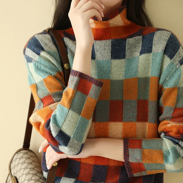 Knitted Aura™ | Women's Warm Collar Pullover | Cozy Knit Fabric, Stylish Design & Comfortable Fit