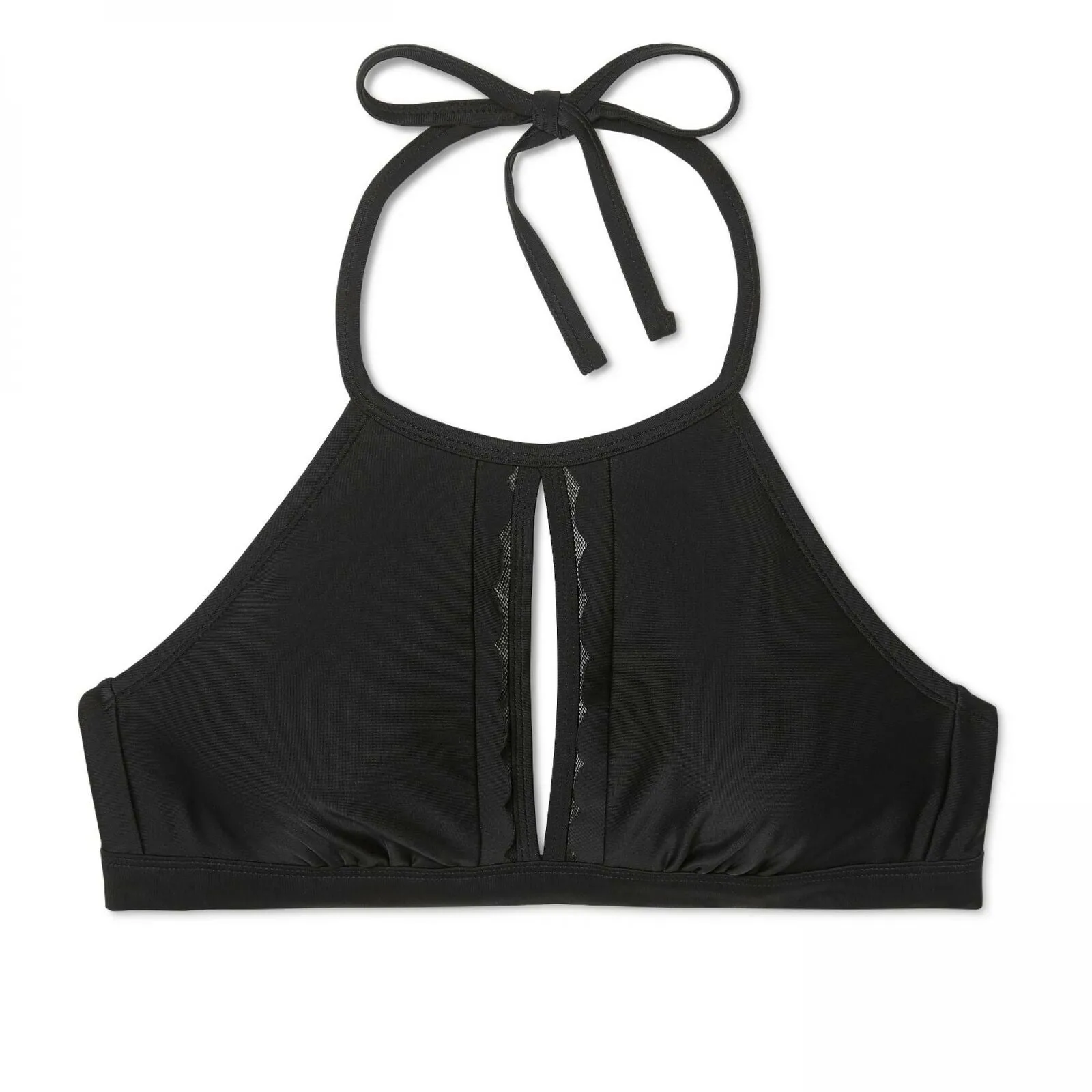 Kona Sol Women's Scallop High Neck Keyhole Bikini Top