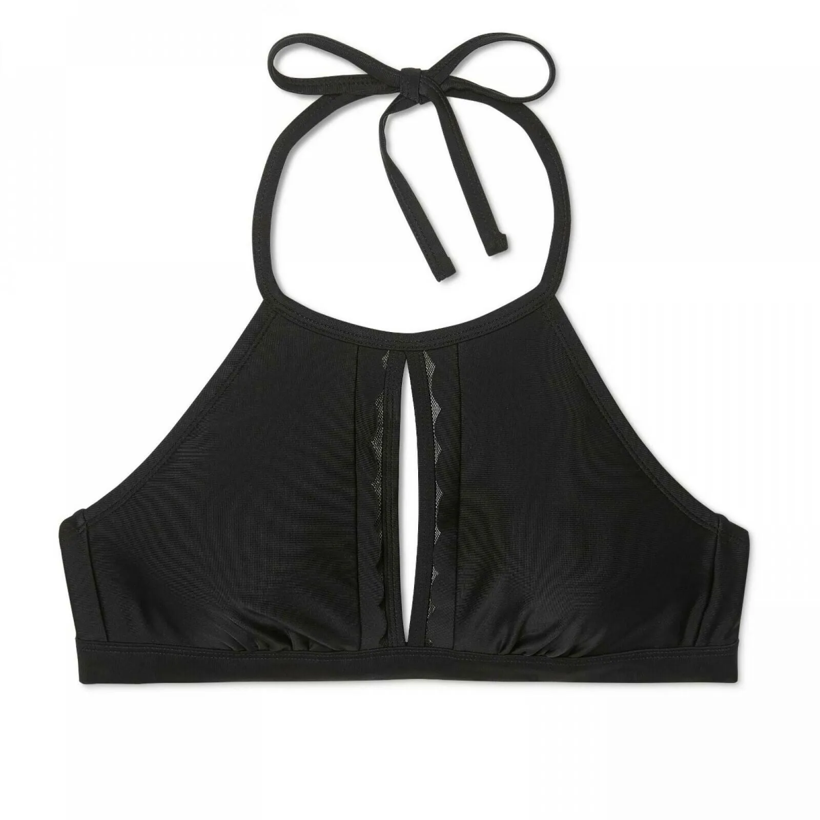 Kona Sol Women's Scallop High Neck Keyhole Bikini Top