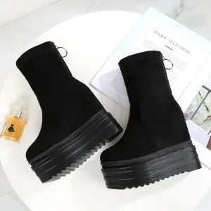 Korean Women's Platform Martin Boots - All-Matching Style