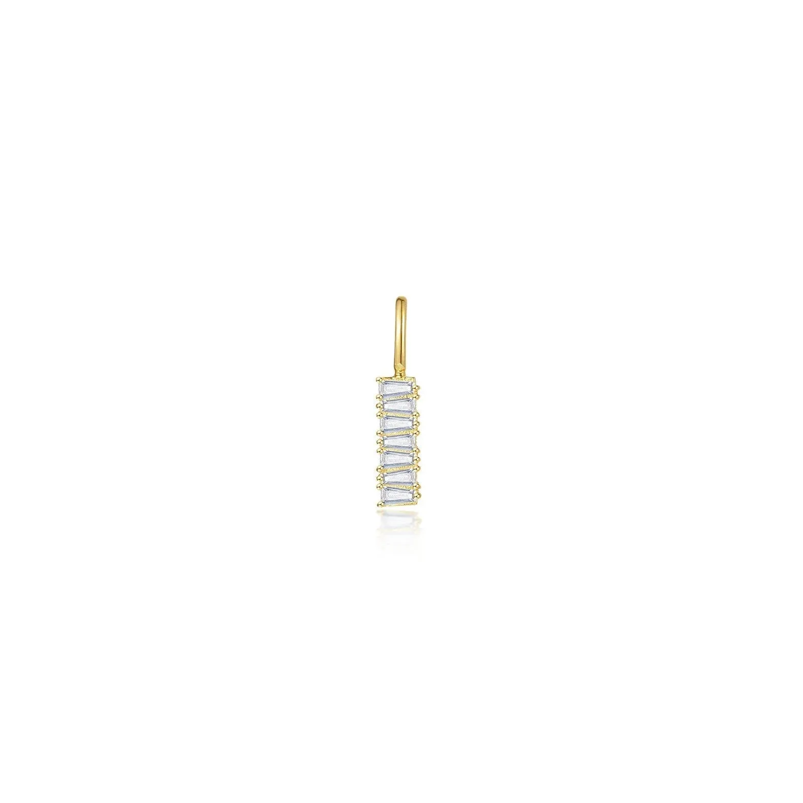 Lafonn Simulated Diamond Baguette Bar Charm Pendant P2026CLG