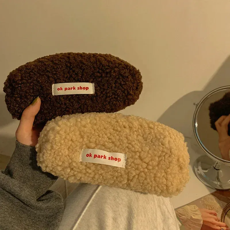 Lamb Hair Cosmetic Bag