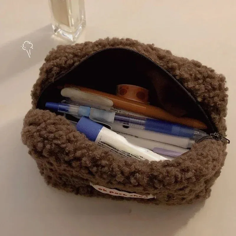 Lamb Hair Cosmetic Bag