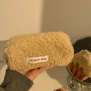 Lamb Hair Cosmetic Bag