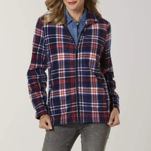 Laura Scott Women's Plus Size Microfleece Jacket - Maritime Blue
