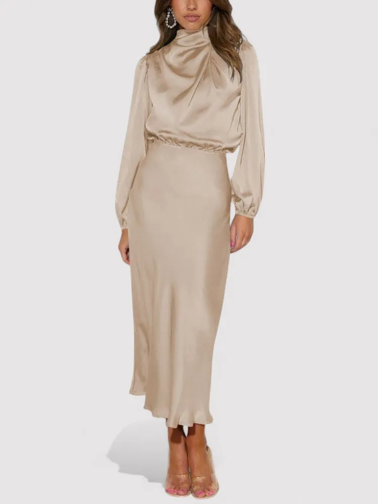 Lauren® | Luxurious satin evening dress