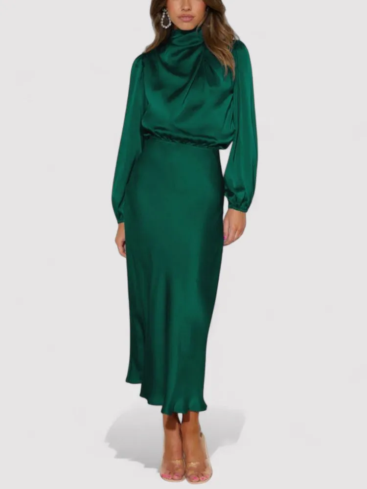 Lauren® | Luxurious satin evening dress