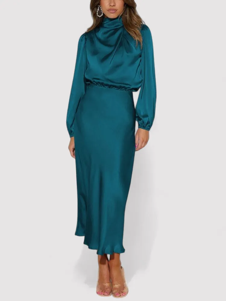 Lauren® | Luxurious satin evening dress