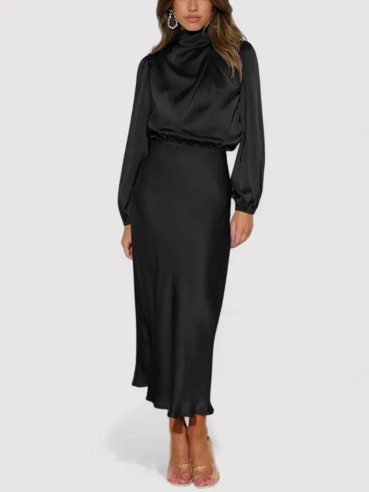 Lauren® | Luxurious satin evening dress