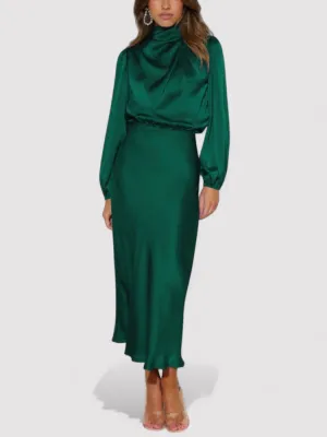 Lauren® | Luxurious satin evening dress