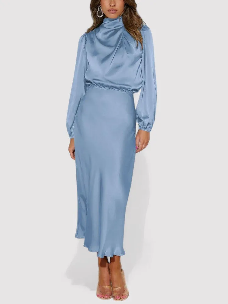 Lauren® | Luxurious satin evening dress