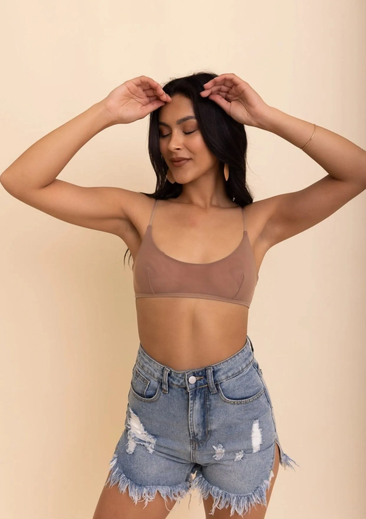 Leto Accessories Mesh Bralette