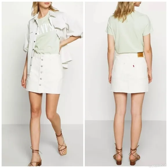 Levi's Premium Button Front Utility Skirt 24