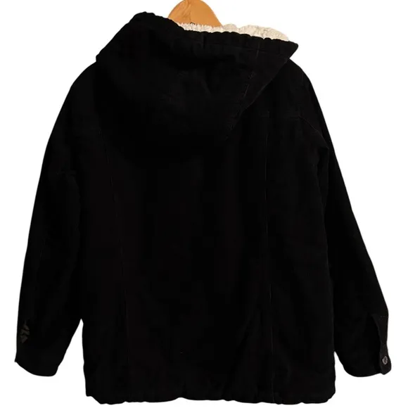 Levi's Women's The Mia Corduroy Oversized Hooded Sherpa Trucker Jacket sz Medium