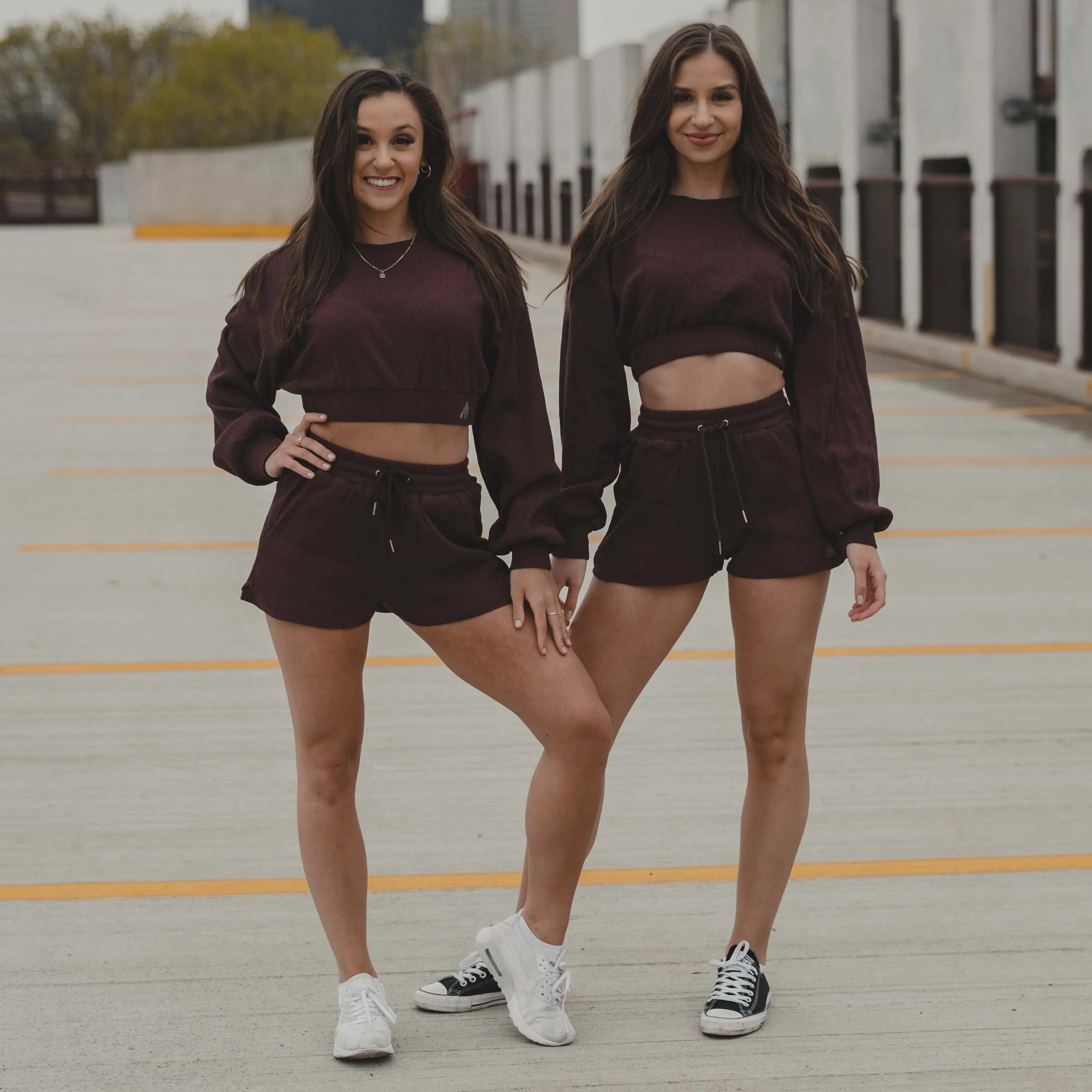 Lightweight Cropped Crewneck - Chocolate (Women's)