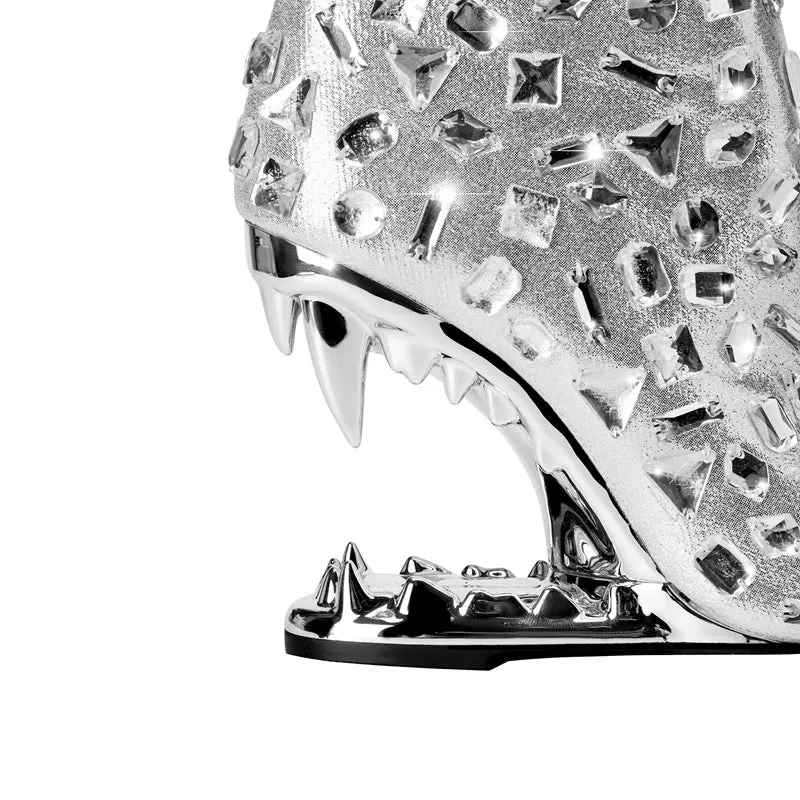 Lina – Pointed Rhinestone Big Heel Women's Boots