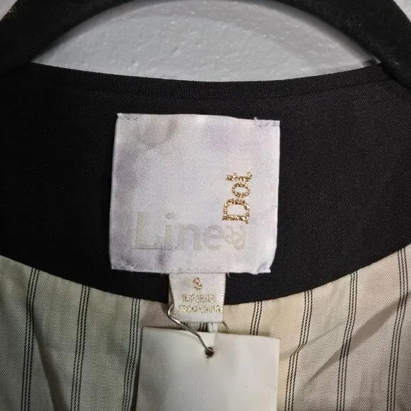 Line &amp; Dot Women's S Black Cape Blazer Old Money Quiet Luxury Preppy