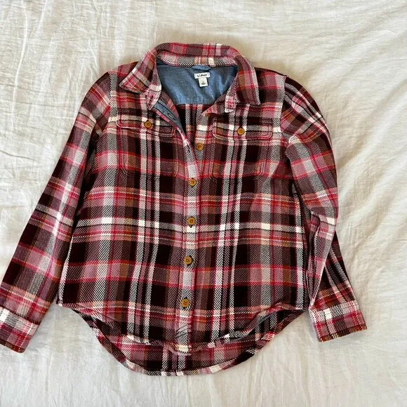 L.L. Bean Plaid Flannel Shirt/Shacket Size Small