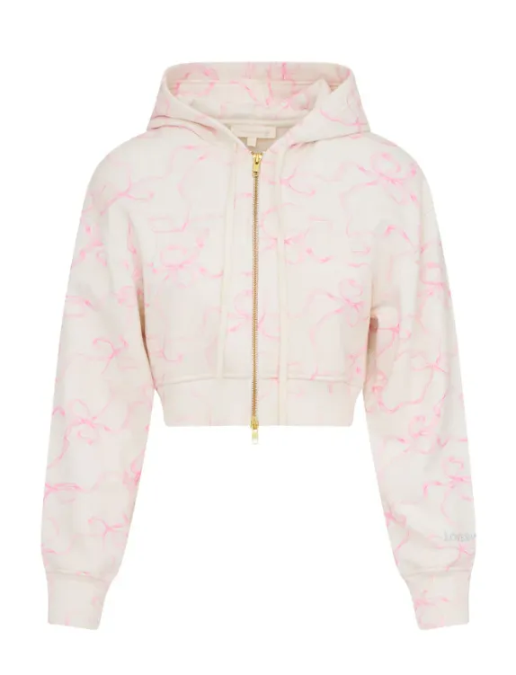 Love Shack Fancy Pierra Crop Hoodie - Pastry Pink