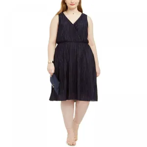 Love Squared Women's Plus Size Trendy Pleated Surplice Dress