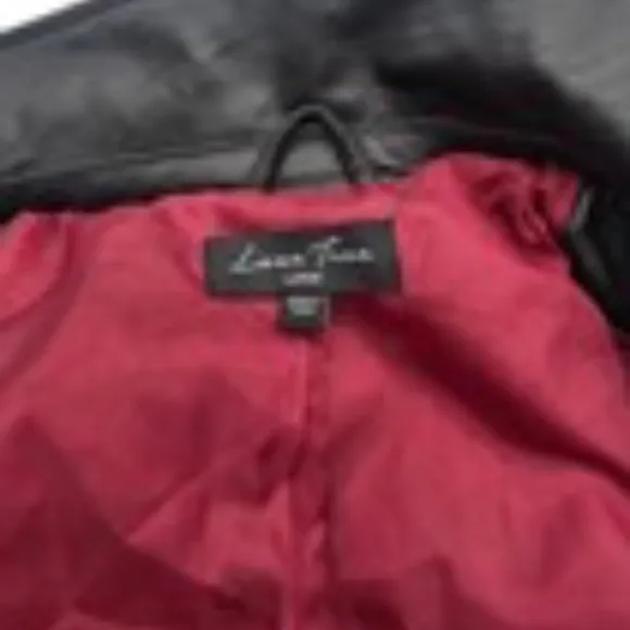Love Tree Womens Size Large Black Faux Leather Moto Jacket Blazer NEW