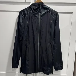 Lululemon Women's Right Round Rain Jacket Hoody Black Full Zip Size 6
