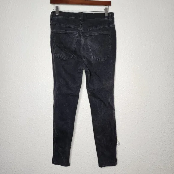Madewell 10&quot; High-Rise Skinny Jeans in Starkey Wash Black Women's Size 30