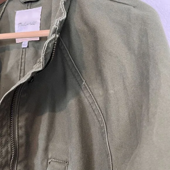 Madewell Desert Olive Green Northover Military Jacket Women's Size Small