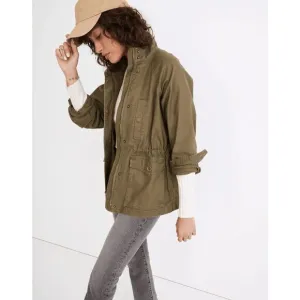Madewell Desert Olive Green Northover Military Jacket Women's Size Small