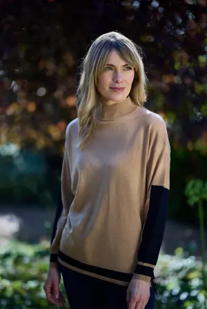 Marina V Womens Jumper - Black or Camel/black