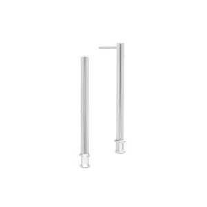 Medium Balance Earrings with Baguette Diamonds | White Gold