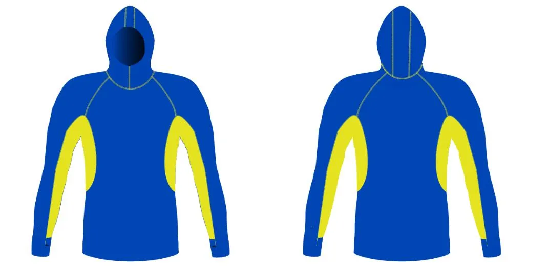 MEN AND WOMEN CUSTOM SNORKEL HOODIE LONG SLEEVE RASH GUARD