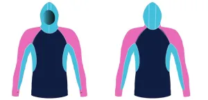 MEN AND WOMEN CUSTOM SNORKEL HOODIE LONG SLEEVE RASH GUARD