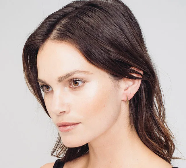 Mini Balance Earrings | White Gold