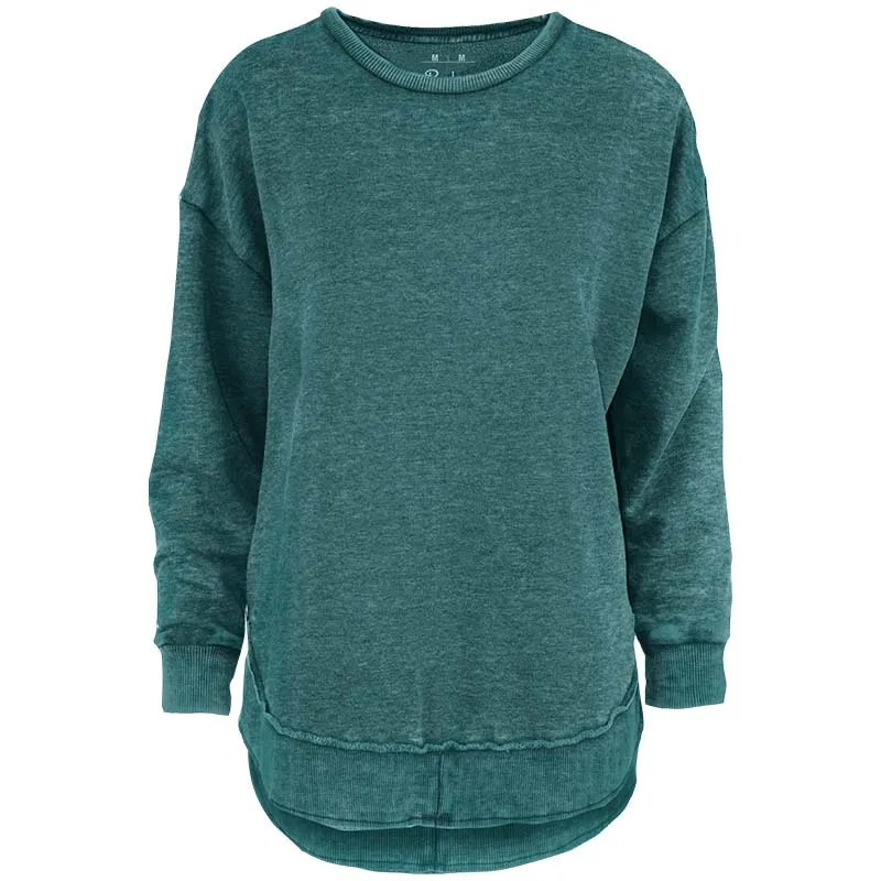 Mélange Poncho Crewneck Sweatshirt