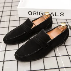 Männer Anzug Schuhe Wildleder Loafers