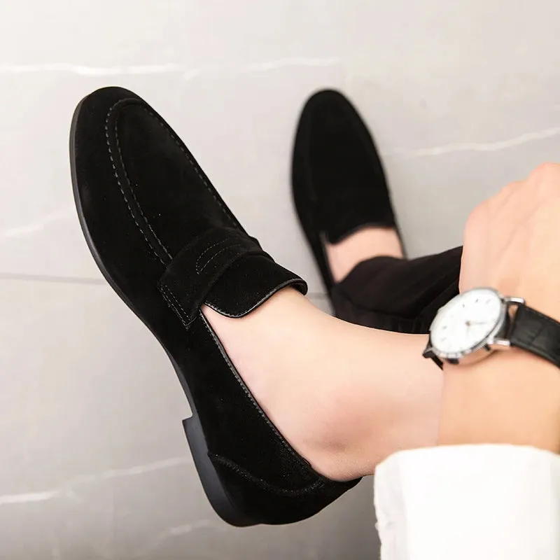 Männer Anzug Schuhe Wildleder Loafers
