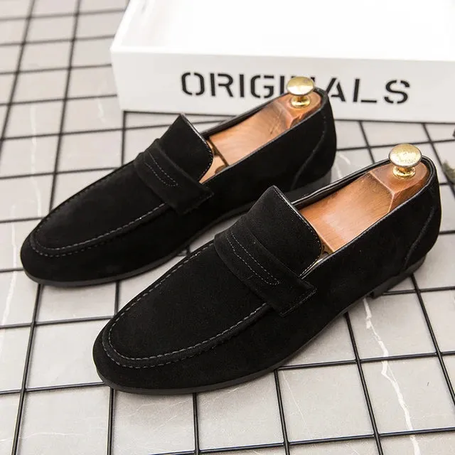 Männer Anzug Schuhe Wildleder Loafers