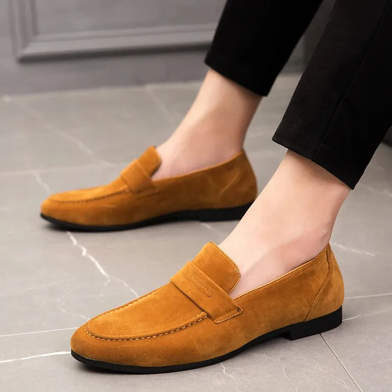 Männer Anzug Schuhe Wildleder Loafers