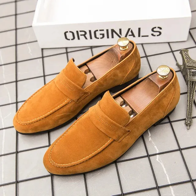 Männer Anzug Schuhe Wildleder Loafers