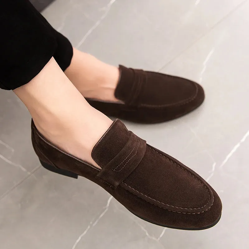 Männer Anzug Schuhe Wildleder Loafers